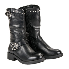 SDS Botas altas de trabajador negro 4