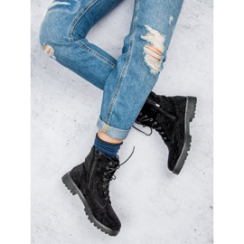 Seastar Botas de trabajadores de moda negro 7