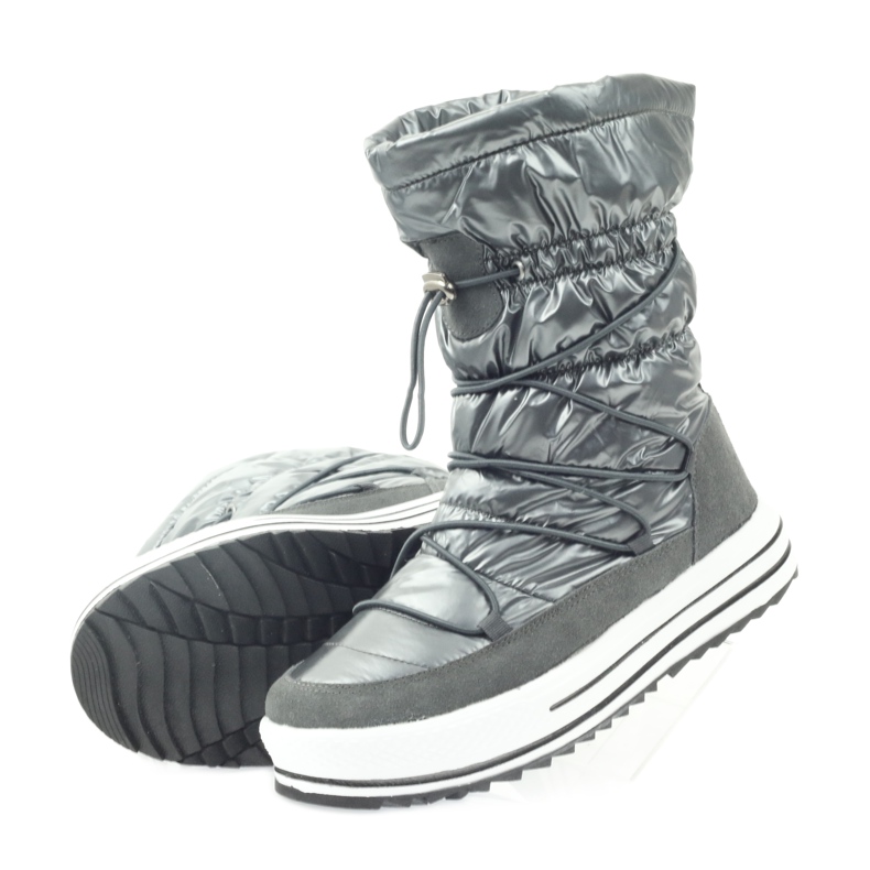 Botas de nieve deportivas con piel DK gris 4