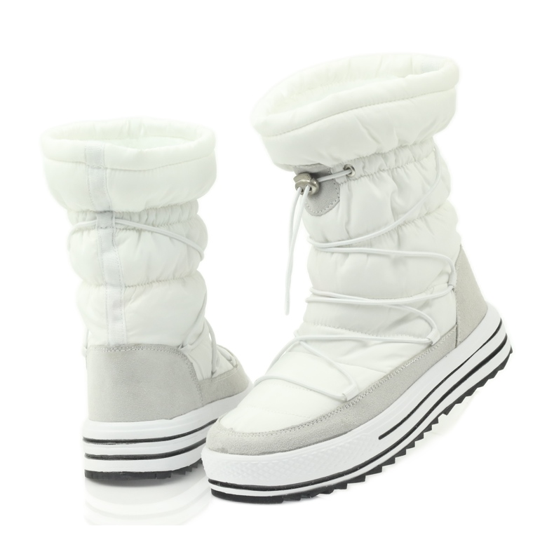 Botas de nieve deportivas con piel DK blanco 4