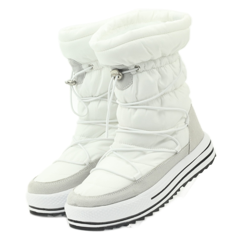 Botas de nieve deportivas con piel DK blanco 3