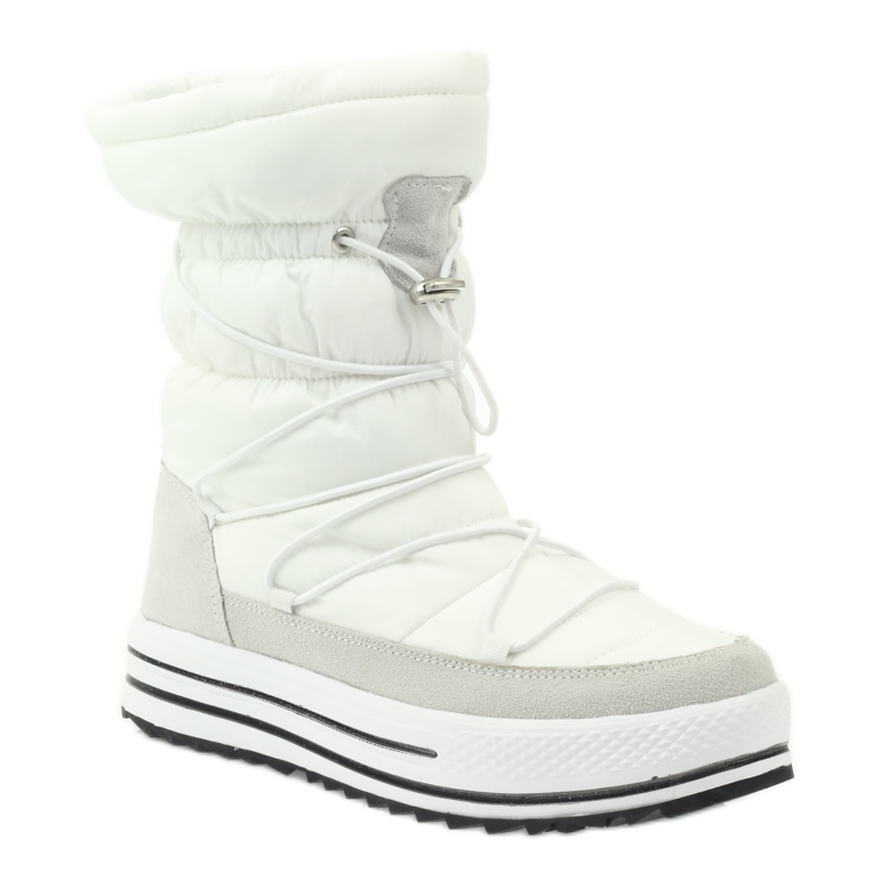 Botas de nieve deportivas con piel DK blanco 1