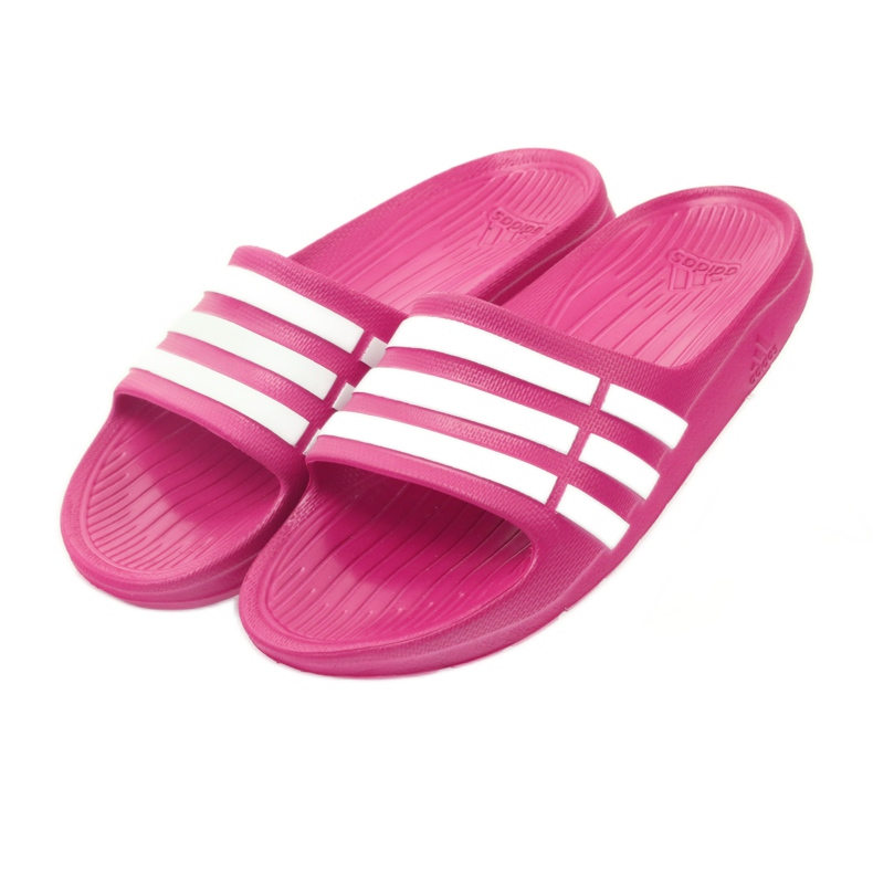Zapatillas Adidas Duramo Slide K Jr G06797 blanco rosa 3