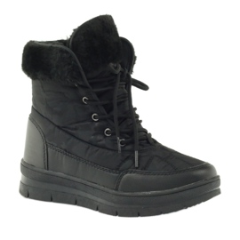 Botas de nieve deportivas con piel DK negro 1