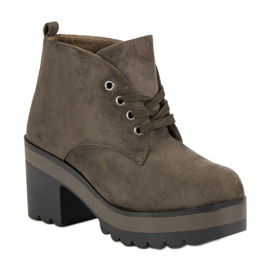 Botas ligeras de tacón alto verde 1 Botas ligeras de tacón alto verde 1