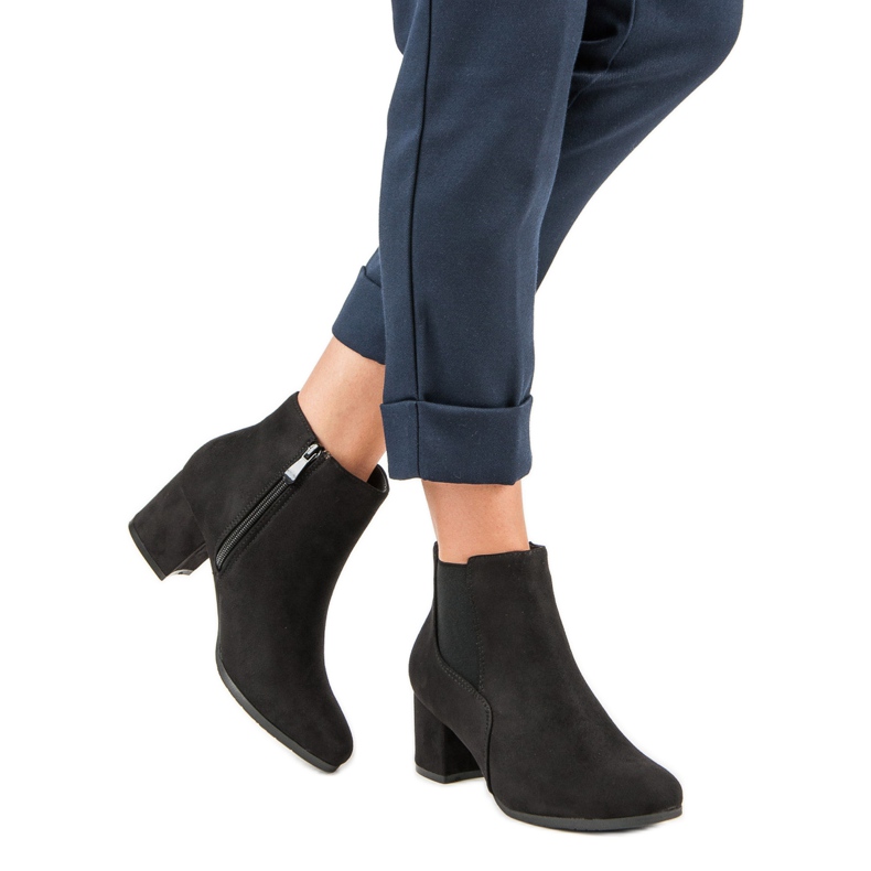 Nio Nio Botines Chelsea de ante negros 1