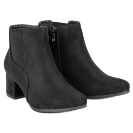 Nio Nio Botines Chelsea de ante negros 5