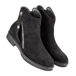 Queentina Cómodas botas de otoño negro 1 Queentina Cómodas botas de otoño negro 1