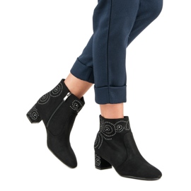 Botas de gamuza con estilo negro 1