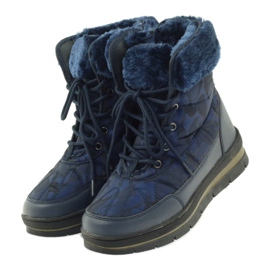 Botas de nieve deportivas con piel DK azul marino 3