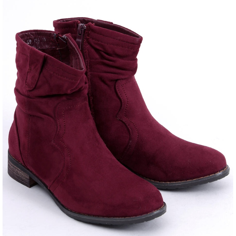 Botas mujer granate 99-135 Rojo 1