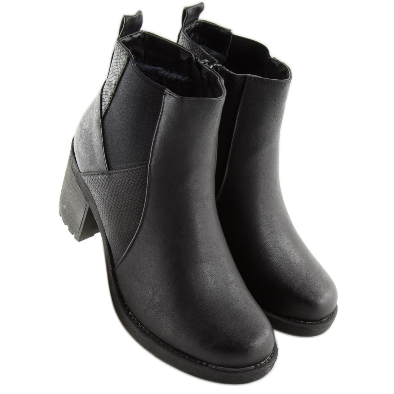Botas negras con tacones anchos 1032-1 Negra negro 1 Botas negras con tacones anchos 1032-1 Negra negro 1