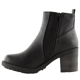 Botas negras con tacones anchos 1032-1 Negra negro 3