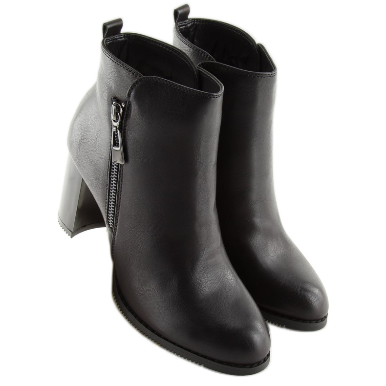 Botas de tacón estable negro 6545 Negro 1