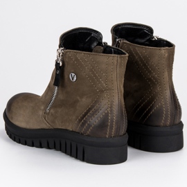 Botas bajas en la cremallera VINCEZA verde 6