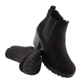 Botas negras con tacones anchos E5106 Negra negro 5