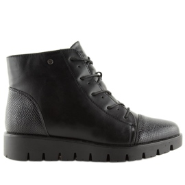 Botas negras con cordones 6707-1 black negro 4