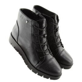 Botas negras con cordones 6707-1 black negro 7