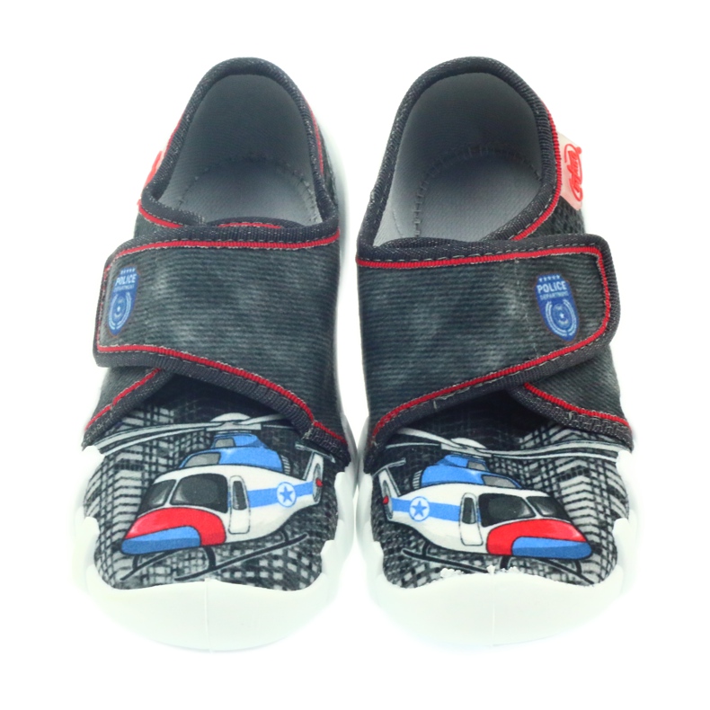 Zapatilla velcro Befado 273x232 azul gris rojo 3