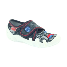 Zapatilla velcro Befado 273x232 azul gris rojo 1