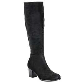 Botas de ante VINCEZA negro 1