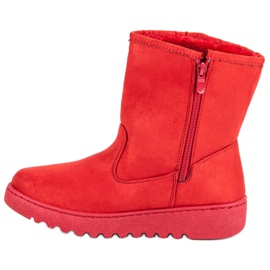 Mckeylor Botas de gamuza cálidas rojo 1