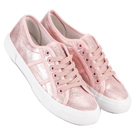 J. Star Zapatillas rosas con cordones rosado 1