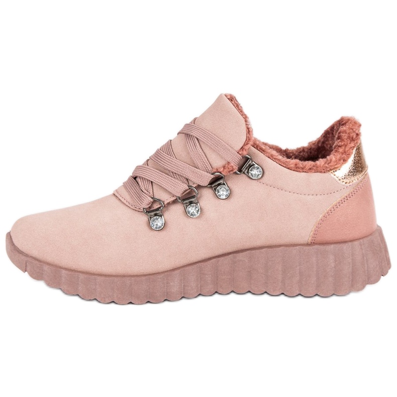 Kylie Zapatillas de gamuza rosa 1