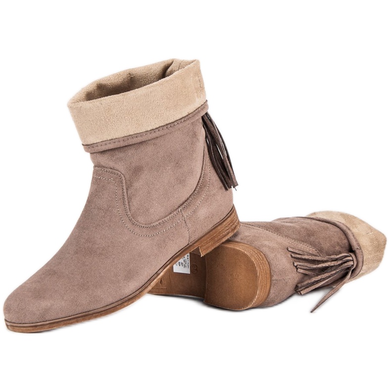 Weide Botas de ante boho marrón 2