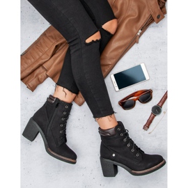 Sweet Shoes Botas con cordones de otoño negro 1