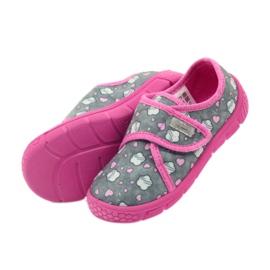 Calzado infantil befado zapatillas 557X041 gris rosado 4