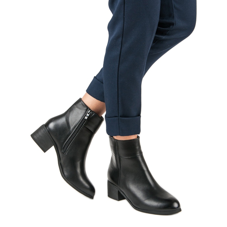 Small Swan Botas clásicas de tacón alto negro 1