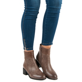 Small Swan Botas clásicas de tacón alto negro marrón 5