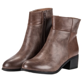 Small Swan Botas clásicas de tacón alto negro marrón 3