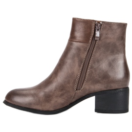 Small Swan Botas clásicas de tacón alto negro marrón 2