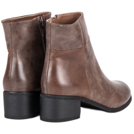 Small Swan Botas clásicas de tacón alto negro marrón 4