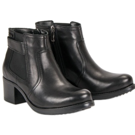 Botines Chelsea de piel VINCEZA negro 1