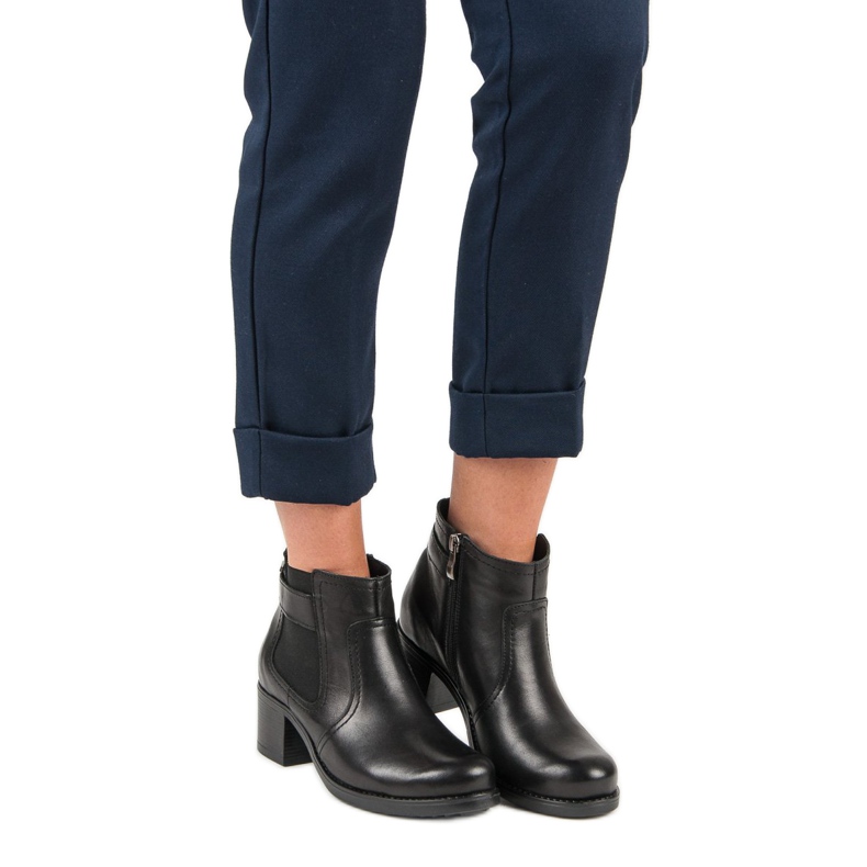 Botines Chelsea de piel VINCEZA negro 2