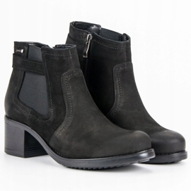 Botines Chelsea de piel VINCEZA negro 1