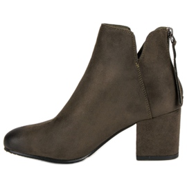 Botas de ante de tacón alto de VINCEZA verde 4