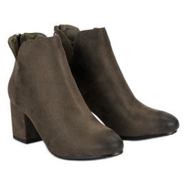 Botas de ante de tacón alto de VINCEZA verde 6
