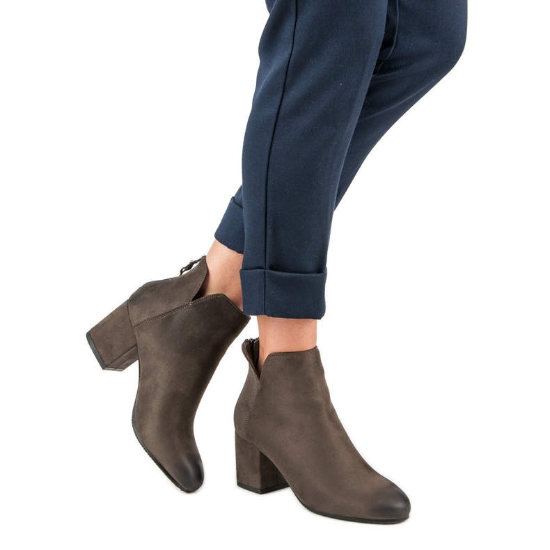 Botas de ante de tacón alto de VINCEZA verde 2