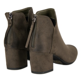 Botas de ante de tacón alto de VINCEZA verde 5