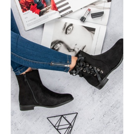 Juliet Botines de ante con ribete negro 1
