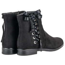 Juliet Botines de ante con ribete negro 4