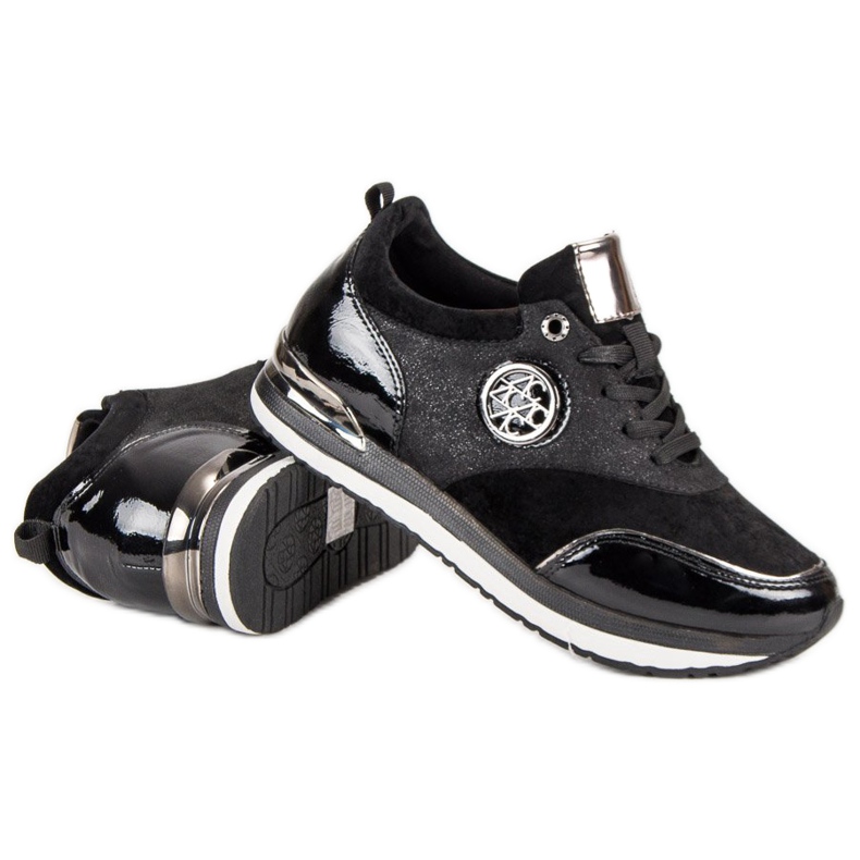 Aclys Zapatos deportivos atados negro 1