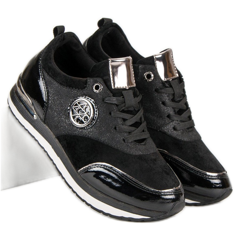 Aclys Zapatos deportivos atados negro 2