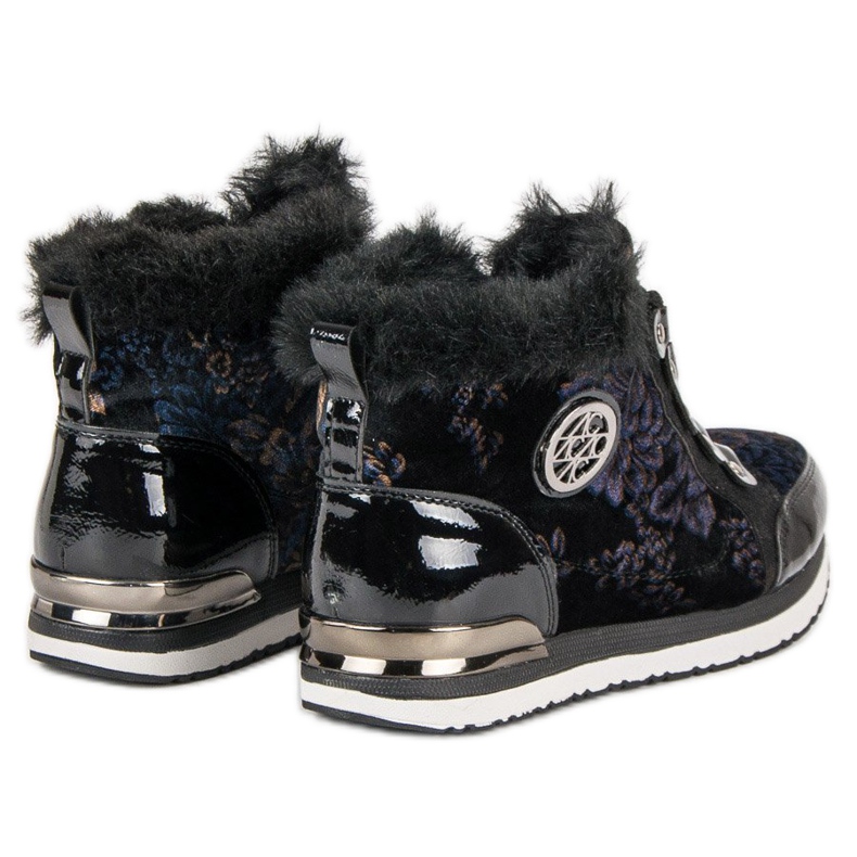 Aclys Zapatillas de deporte atadas de moda negro multicolor 1