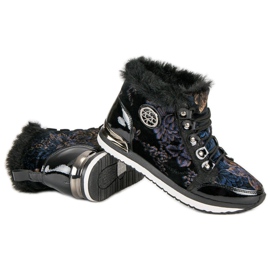 Aclys Zapatillas de deporte atadas de moda negro multicolor 2
