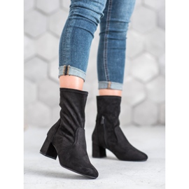 Kylie Botines de ante sin cordones negro 6